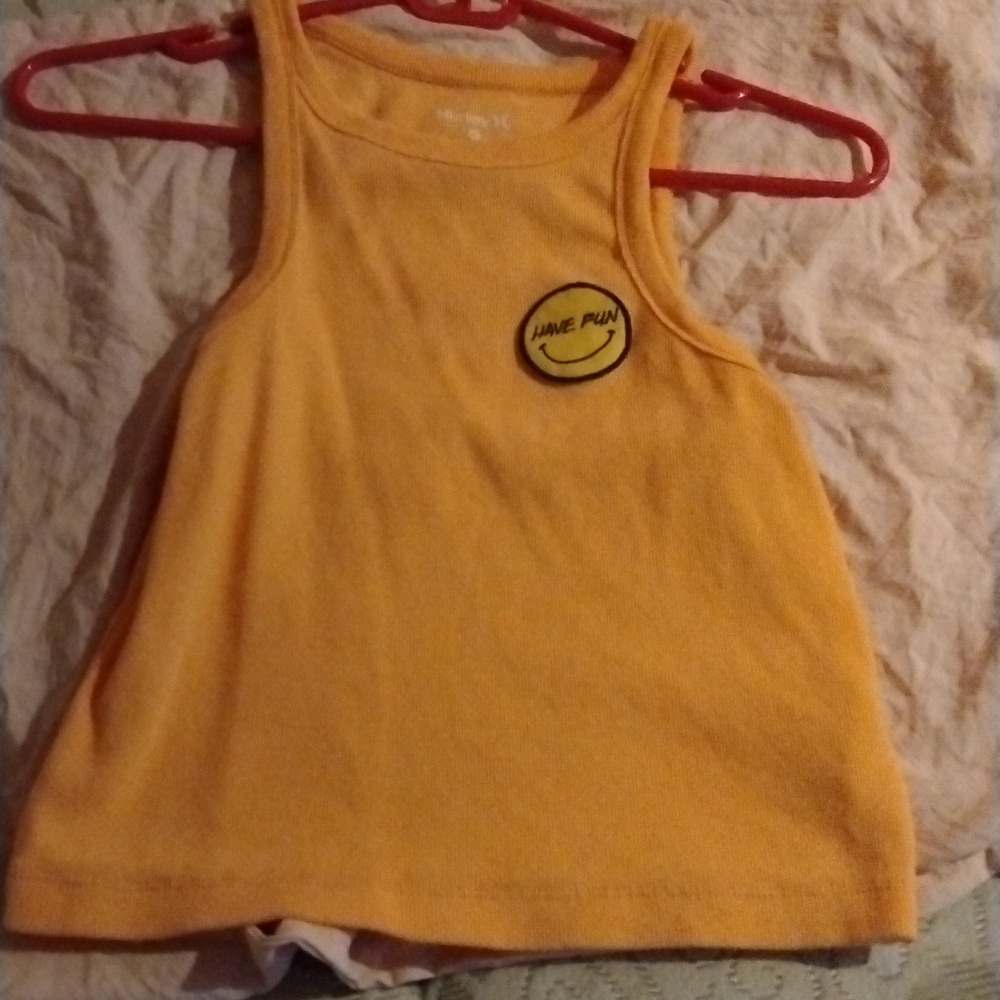 Hurley orange crop top